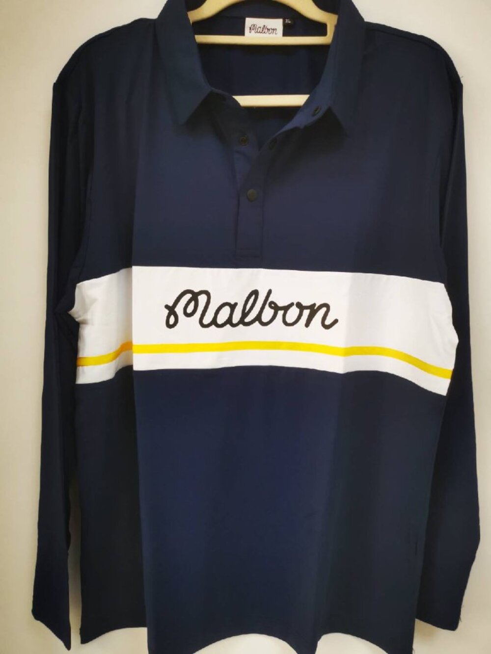 Malbon Men's Golf Polo Shirt Stylish Long Sleeve Casual Sport